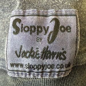 NWT Blue Distressed Oversized Sloppy Joe Sweatshirt